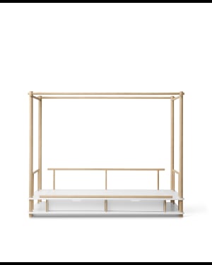 Oliver Furniture - Camp Canopy Bed, White/Oak