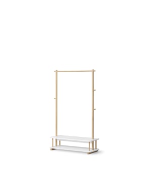 Oliver Furniture - Portant Camo, Blanc/Chêne