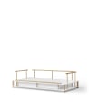 Oliver Furniture - Lit Banquette Camp, Blanc/Chêne