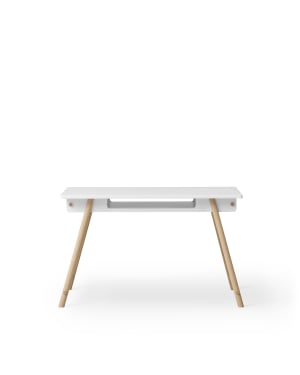 Oliver Furniture - Bureau Junior Camp, Ajustable En Hauteur, Blanc/Chêne