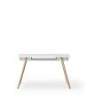 Oliver Furniture - Bureau Junior Camp, Ajustable En Hauteur, Blanc/Chêne