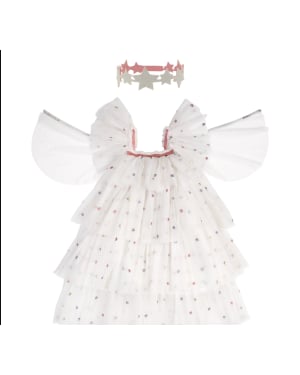 Meri Meri - Déguisement Costume d'Ange en Tulle à Paillettes - Plusieurs Tailles