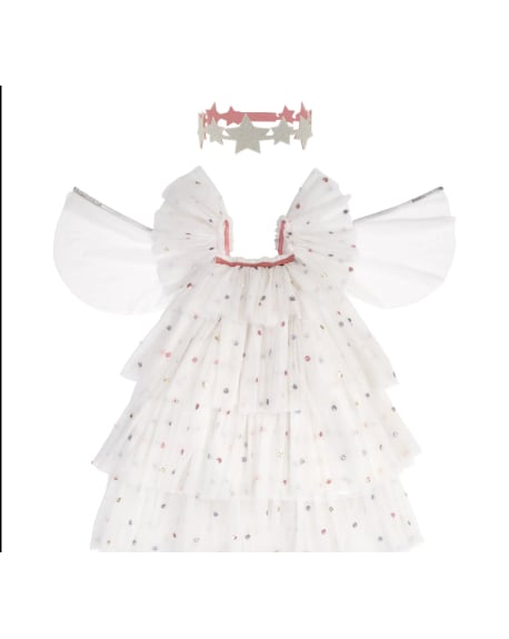 Meri Meri - Déguisement Costume d'Ange en Tulle à Paillettes
