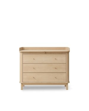 Oliver Furniture - Commode à Langer 3 Tiroirs Wood avec Grand Plan - Chêne