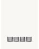FERM LIVING - Verres Bas Ripple - Foncé - Pack de 4