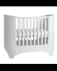 LEANDER - LIT DESIGN EVOLUTIF de 0 à 3 ans - Blanc (matelas confort compris)