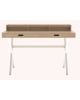 Harto - Hyppolite Desk - Oak / Iridescent White