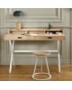 Harto - Hyppolite Desk - Oak / Iridescent White