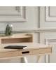 Harto - Hyppolite Desk - Oak / Iridescent White