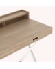 Harto - Hyppolite Desk - Oak / Iridescent White