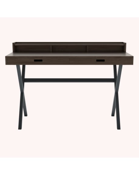 Harto - Bureau Hyppolite - Noyer - Pieds gris ardoise
