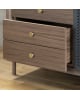 Harto - Gabin 162cm sideboard with drawers, walnut, matt slate grey metal