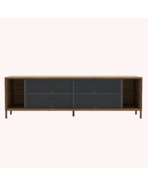 Harto - Buffet Gabin, noyer, métal gris ardoise mat - Plusieurs tailles