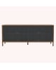 Harto - Buffet Gabin, noyer, métal gris ardoise mat - Plusieurs tailles