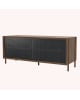 Harto - Buffet Gabin, noyer, métal gris ardoise mat - Plusieurs tailles