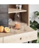 Harto - Cabinet Gabin, chêne naturel, métal gris ardoise mat
