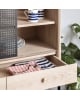Harto - Gabin cabinet, natural oak, matt slate gray metal