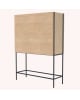 Harto - Gabin cabinet, natural oak, matt slate gray metal