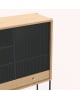 Harto - Cabinet Gabin, chêne naturel, métal gris ardoise mat