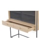 Harto - Cabinet Gabin, chêne naturel, métal gris ardoise mat