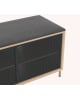 Harto - Gabin bench, natural oak, matt slate grey metal