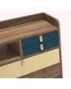 Harto - Gaston wall secretary - Walnut - 80 cm - different colors available for drawer