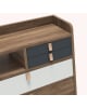 Harto - Gaston wall secretary - Walnut - 80 cm - different colors available for drawer