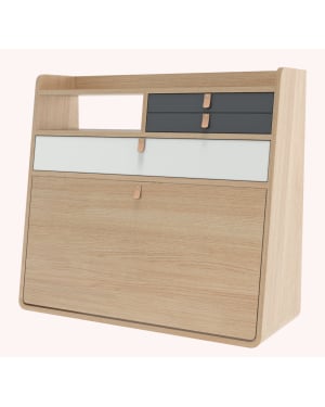 Harto - Secrétaire mural Gaston 80 cm - Plusieurs couleurs disponibles