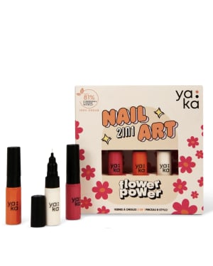 Yaka - Coffret Vernis à Ongles 2 en 1 - Flower Power