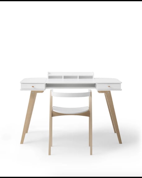 Oliver Furniture - Adjustable Wood Desk 72,6 cm - White/Oak