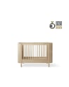 Oliver Furniture - Lit Bébé évolutif Wood Mini + - Avec kit Junior - Chêne - l 74 × L 126 × h 87 cm