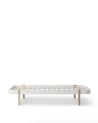 Oliver Furniture - Wood Lounger Bed 120x200cm - White / Oak
