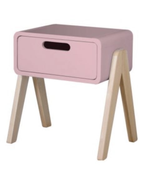 LAURETTE - Chevet Petit Robot pieds bois naturel