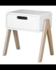 LAURETTE - Chevet Petit Robot pieds bois naturel