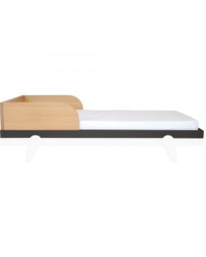 LAURETTE - Couleurs Barrière Lit Petipeton - Bois Naturel - 70x140 cm