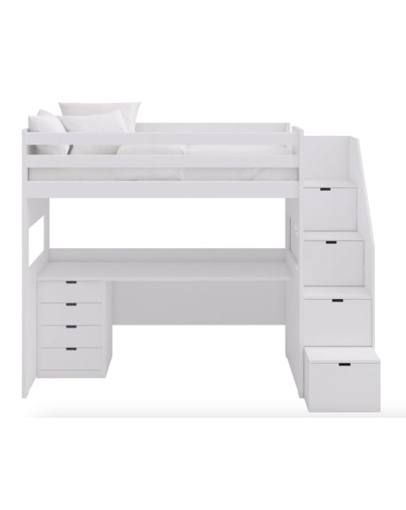 ASORAL/MUBA - Lit Mezzanine xl avec Bureau et Commode