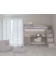 ASORAL/MUBA - Lit Mezzanine xl avec Bureau et Commode