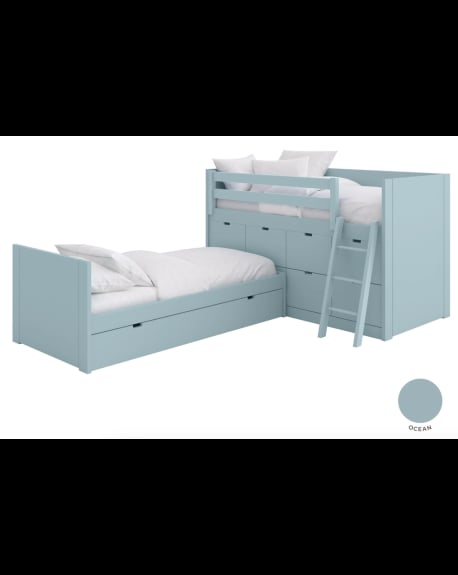 ASORAL-MUBA - Lit XL Bloc en forme de L