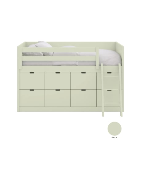 ASORAL-MUBA - Lit Banquette Bloc XL avec 8 Tiroirs