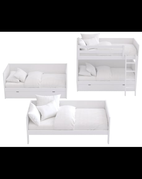 ASORAL-MUBA - Bunk Bed with Trundle Bed