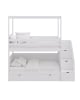ASORAL-MUBA - Bunk Bed with Canopy, Storage Ladder and Extra Pull-Out Bed