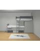 ASORAL-MUBA - Train Bunk Bed with Storage and Wardrobe