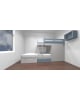 ASORAL-MUBA - Train Bunk Bed with Storage and Wardrobe