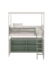 ASORAL-MUBA - Loft Canopy Bunk Bed with Bookcase and Storage Ladder