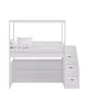 ASORAL-MUBA - Loft Canopy Bunk Bed with Bookcase and Storage Ladder