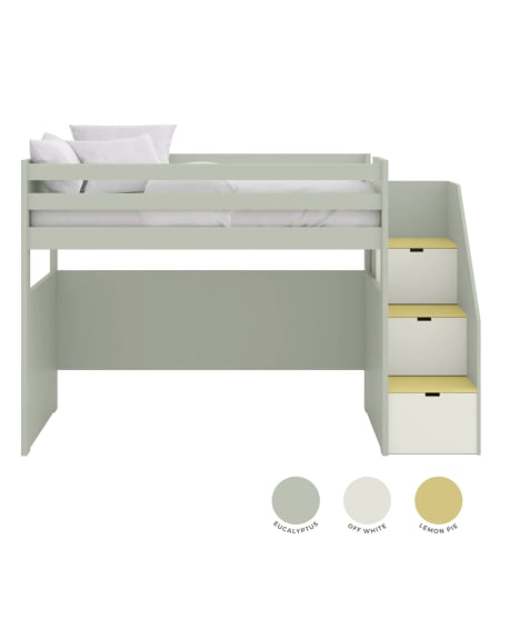 ASORAL-MUBA - Loft Bed with Storage Steps