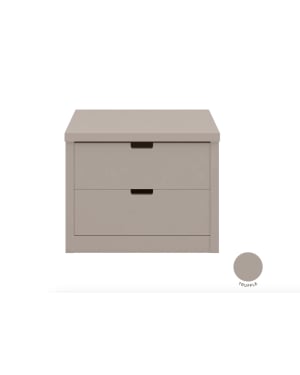 ASORAL-MUBA - Table de Chevet 2 Tiroirs
