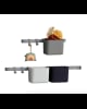 LEANDER - Organiseurs Leander 3 pcs, 2 supports, 1 long and 1 court, Gris