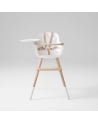 Micuna - Ovo Original One Luxe Blanc/Naturel Sangles Similicuir Beige
