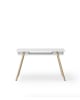 Oliver Furniture - Bureau Junior Camp, Ajustable, Blanc / Chêne